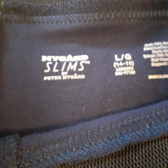 Nygard Slims Legging by Peter Nygard Size Large, Blue/Black - Picture 6 of 7